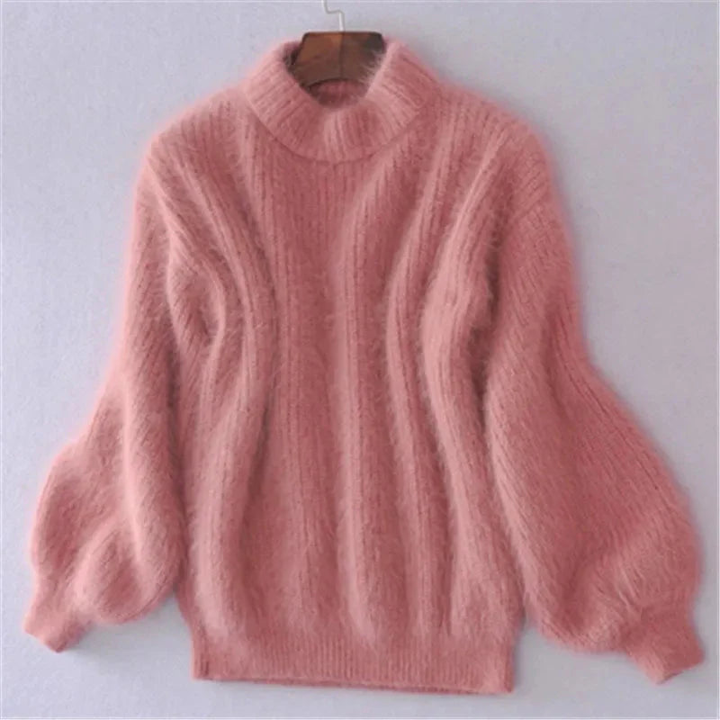 Taylor Pull Femme – Sweat Fluffy Doux en Bleu Clair, Chaleur & Style Hiver Décontracté
