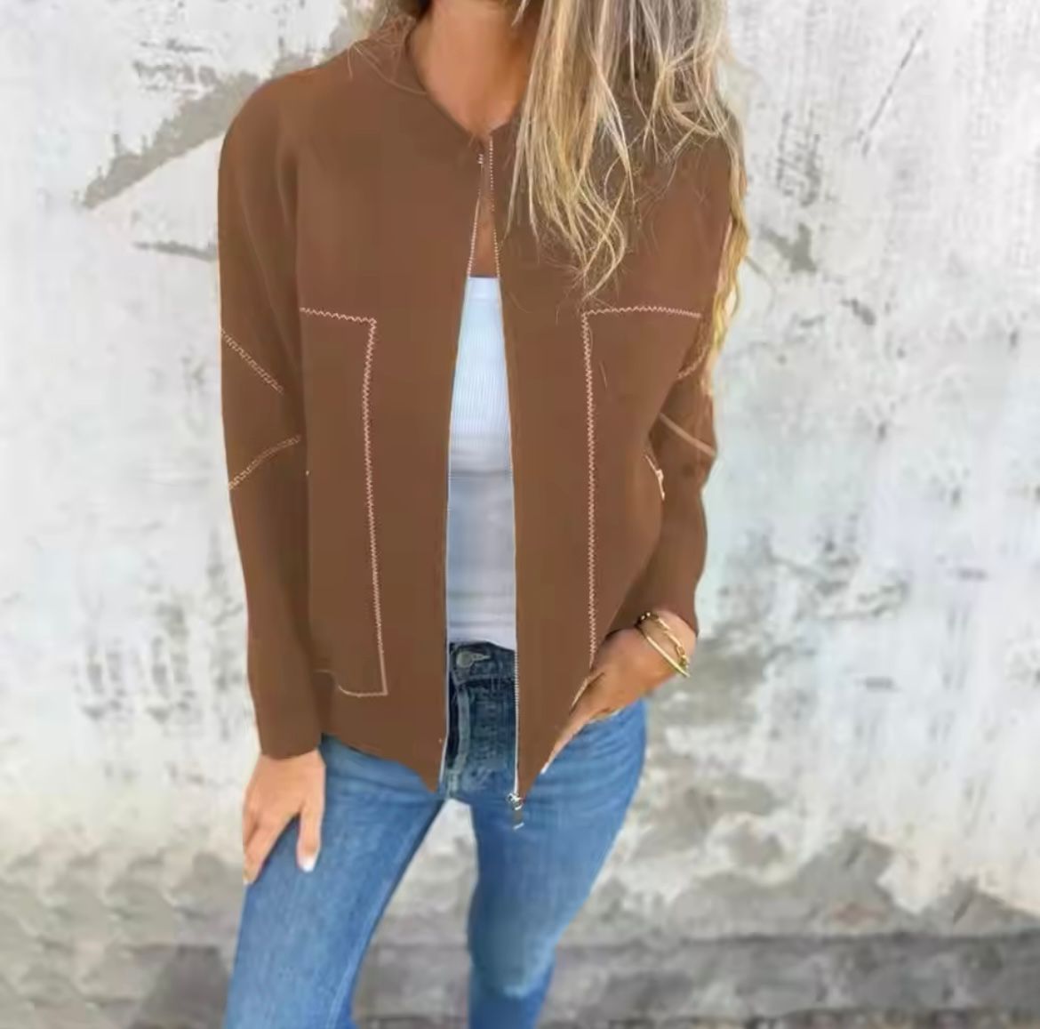 Amina Veste Zippée Femme – Manteau Caldo Impermeabile con Fodera Isolante