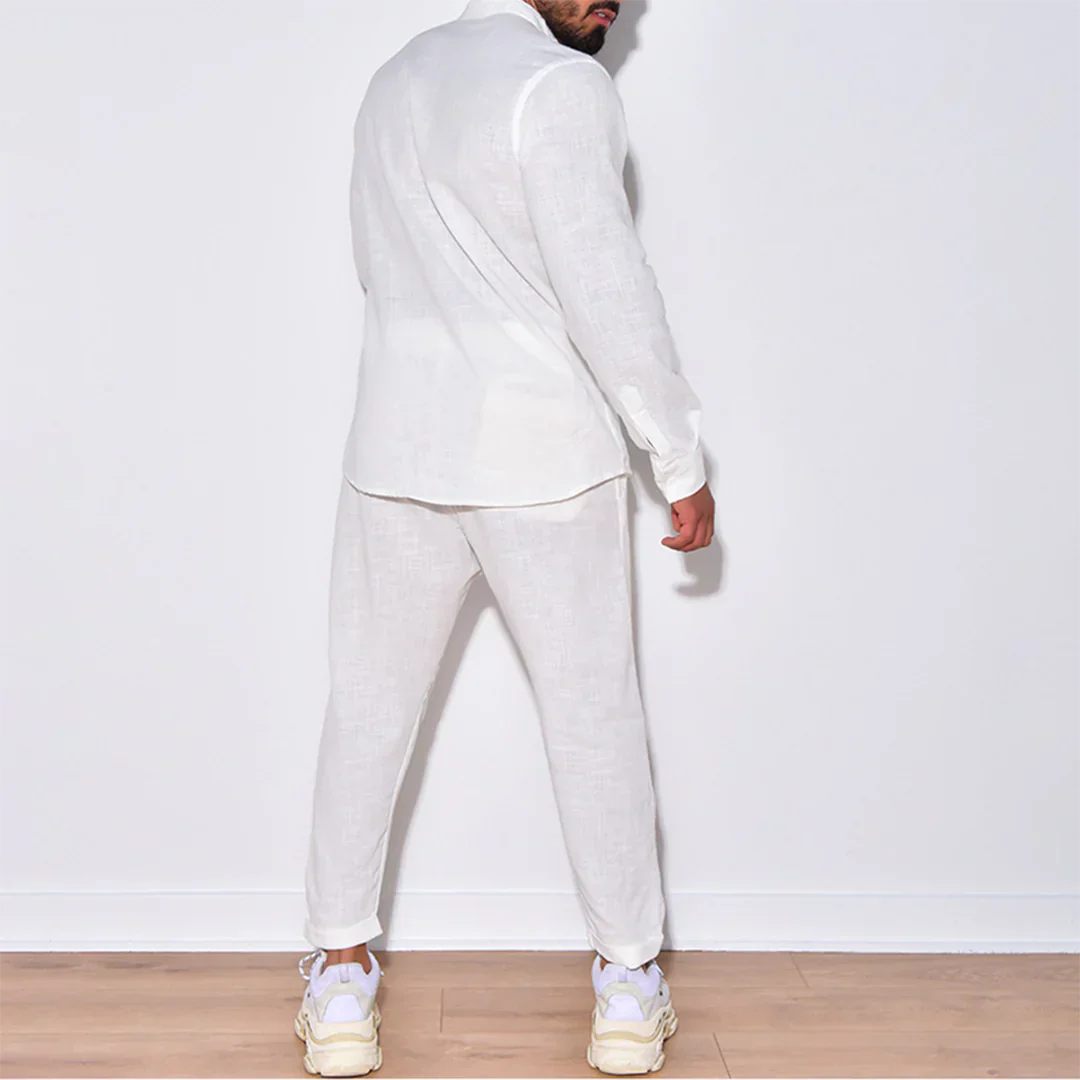 James Ensemble d'Été pour Homme – Set ușor și respirabil cu mâneci lungi și croială confortabilă