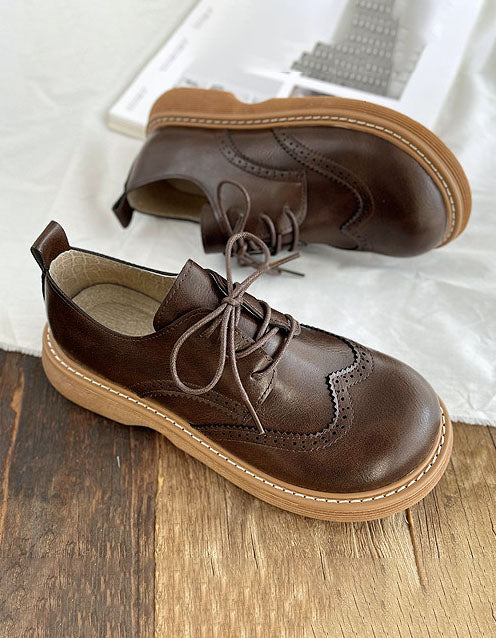 Liza Sapatos Mulher – Estilo Oxford Richelieu Elegantes com Detalhes Brogue e Conforto