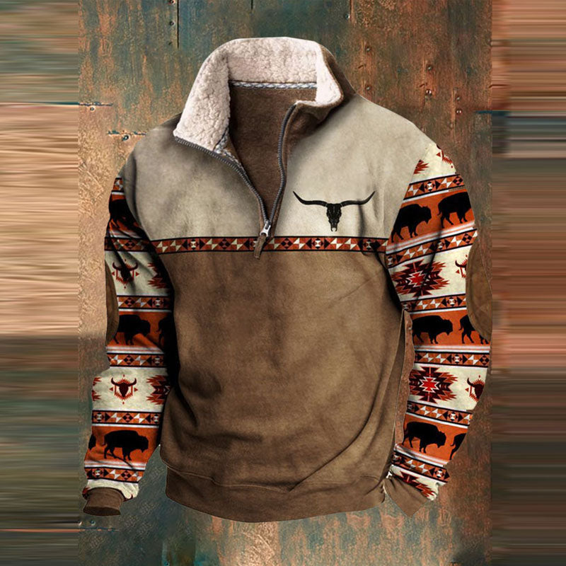 Ravos Pull Homme – Warmer und bequemer Reißverschluss-Sweatshirt im modernen Stil für den Herbst