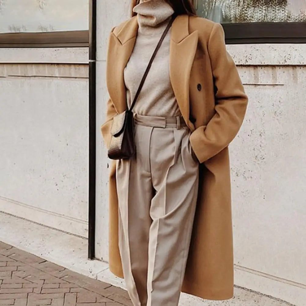 Audrey Manteau Μακρύ Γυναικείο – Κομψό Σακάκι με Δομημένο Στυλ Μοντέρνο και Αστικό