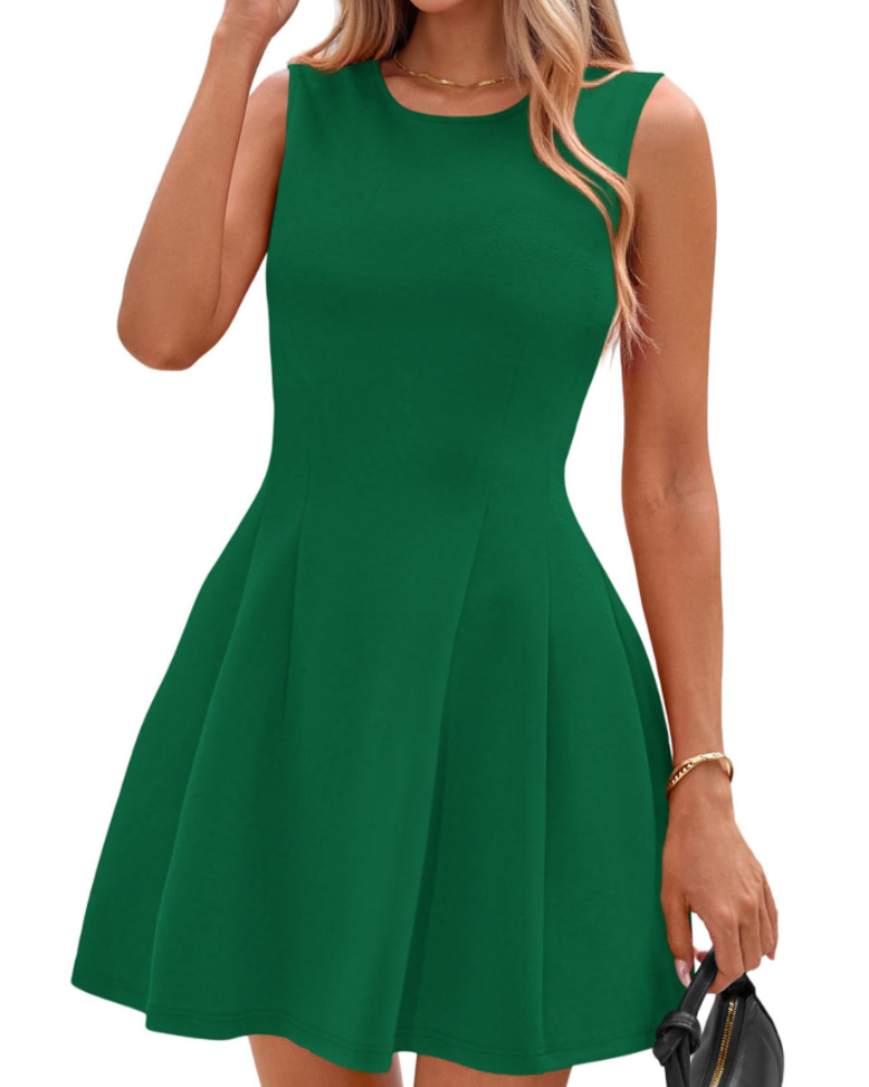 Sophie Women's Dress – Elegant Sleeveless Short A-Line Business Casual Stretch Dress