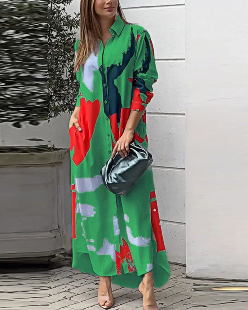 Elora Robe Élégante Femme – Robe Fluide avec Poches, Style Polyvalent & Confort