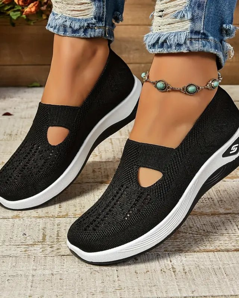 Lucresia Baskets Slip-On Dame – Sko med Kilehæl, Åndbare & Komfortable