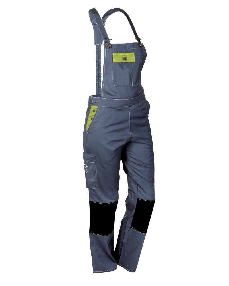 Henrietta Women’s Work Overalls – Pink & Black, Tool Holder, Phone Pocket, Size M