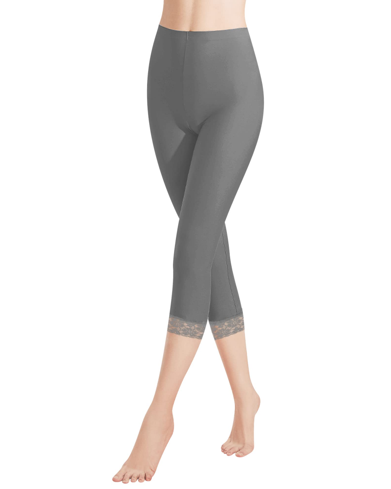 Tinsley 3/4-Leggings für Damen – Hoher Bund aus dehnbarer Baumwolle mit atmungsaktiver Spitze