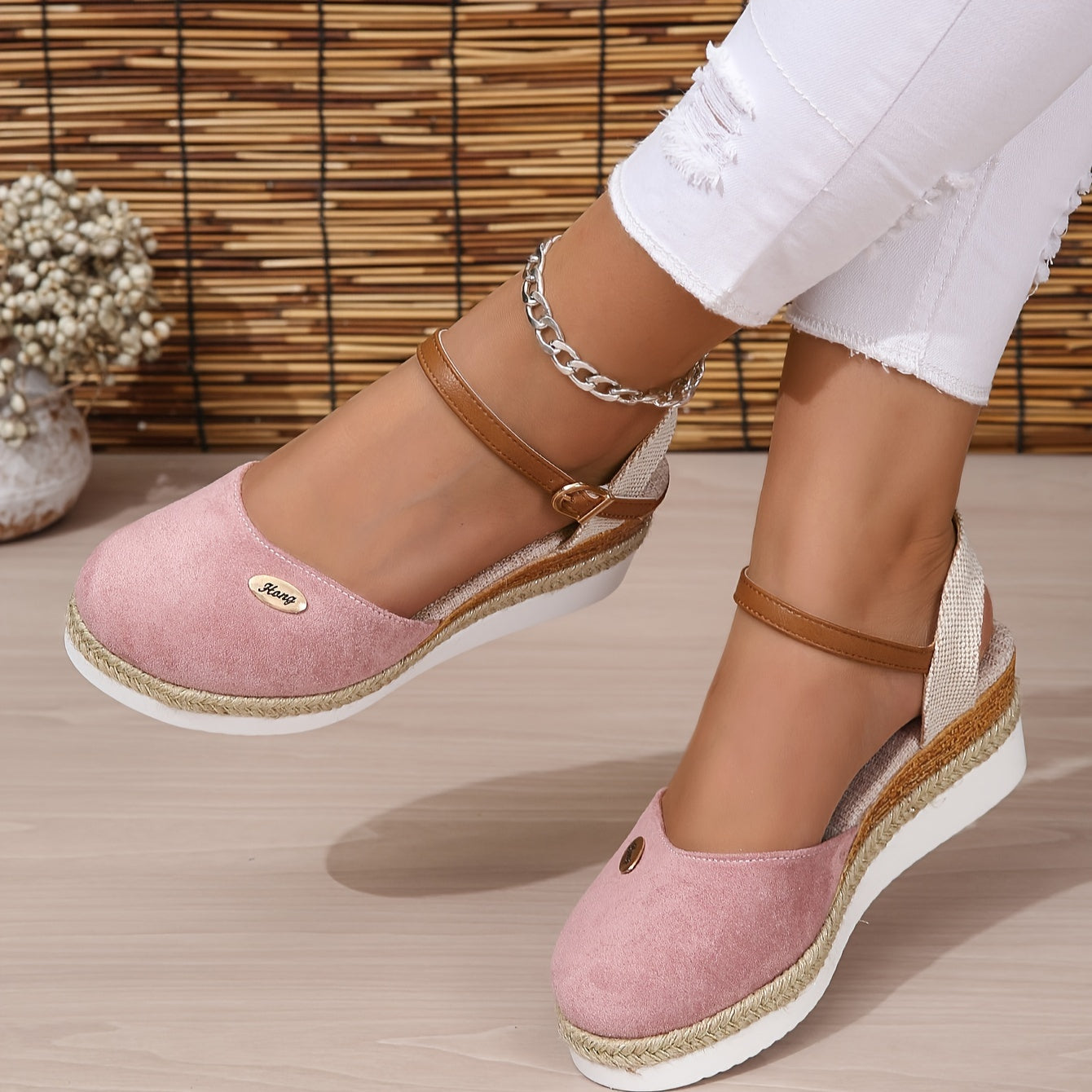 Zanira Sandales Femme – Sandalen mit Keilabsatz, geschlossene Spitze, schick und bequem für den Sommer