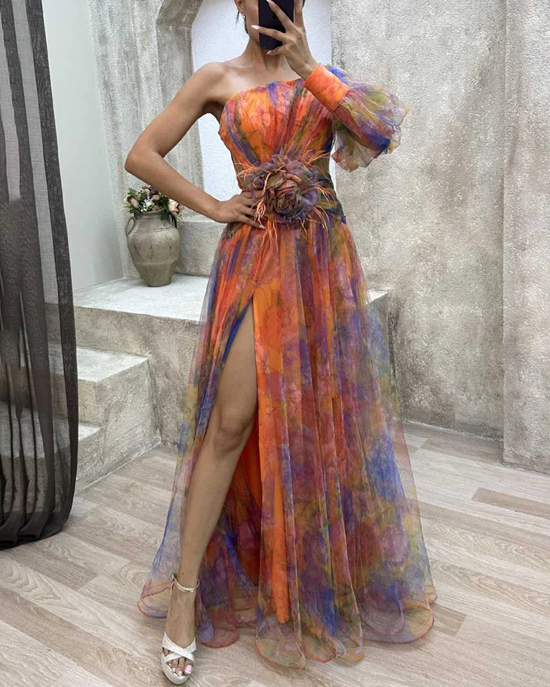Eunice Vestido de Festa Longo Feminino – Vestido Maxi Elegante em Tecido Leve para o Verão