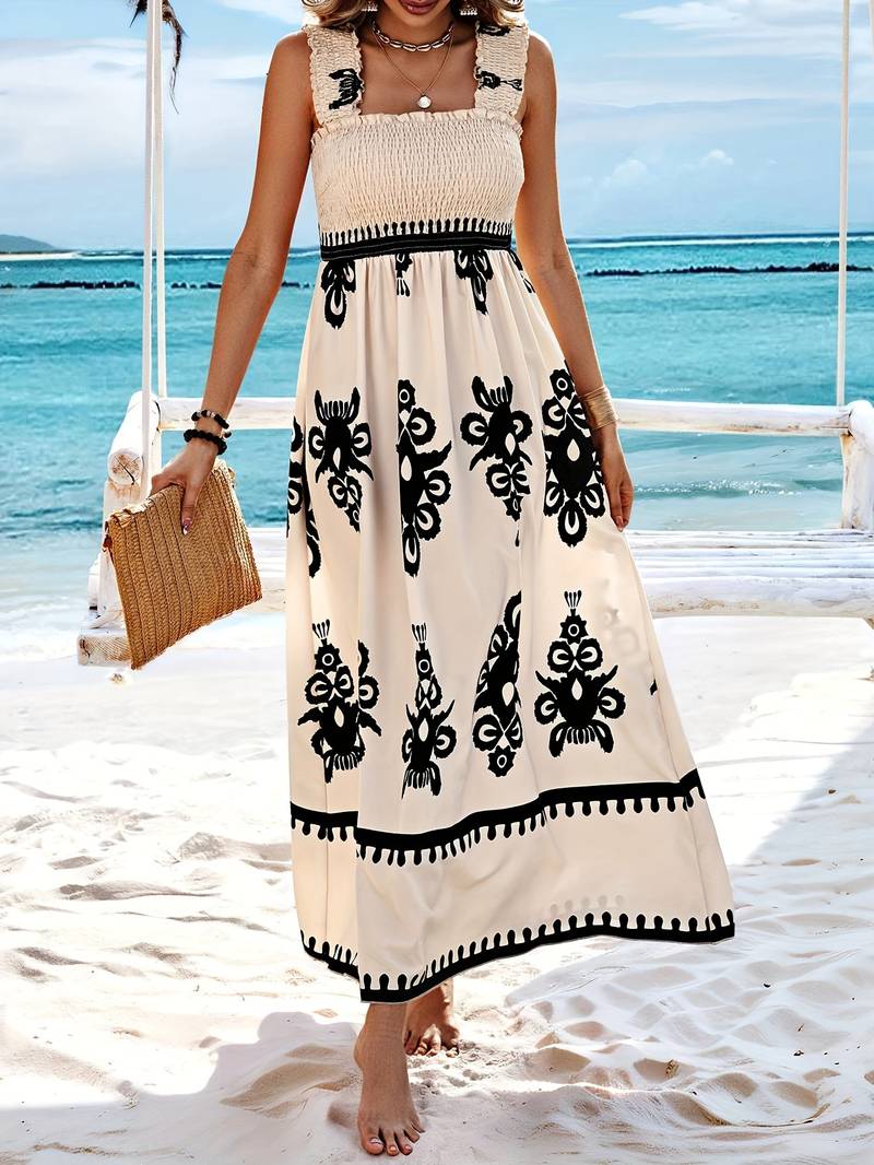 Sophie Robe Maxi Femme – Style bohème, schmeichelnder fließender Schnitt & leichter Komfort