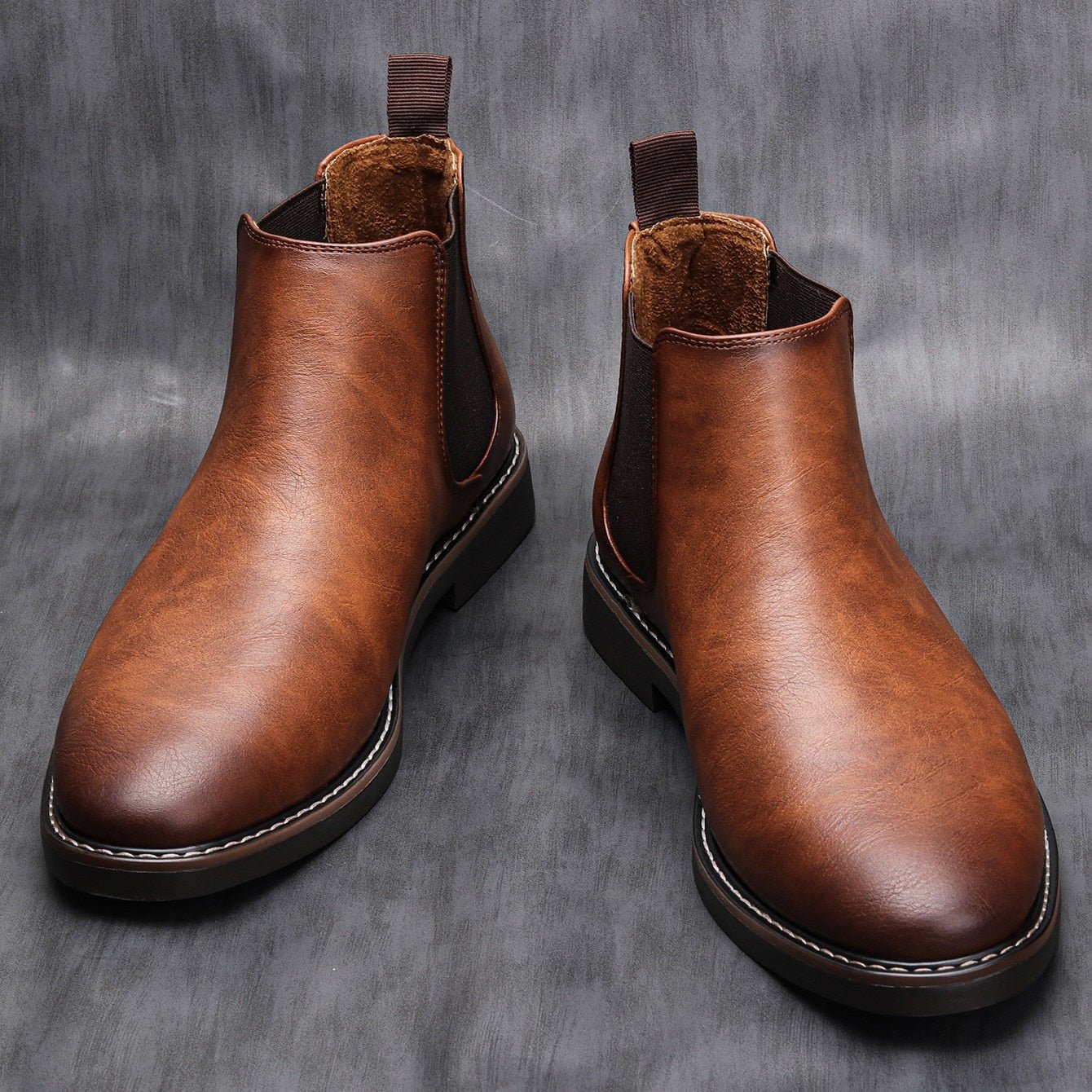 Lucio Bottes Elegantní kožené boty pro muže – Polokozačky na podzim s špičatou špičkou