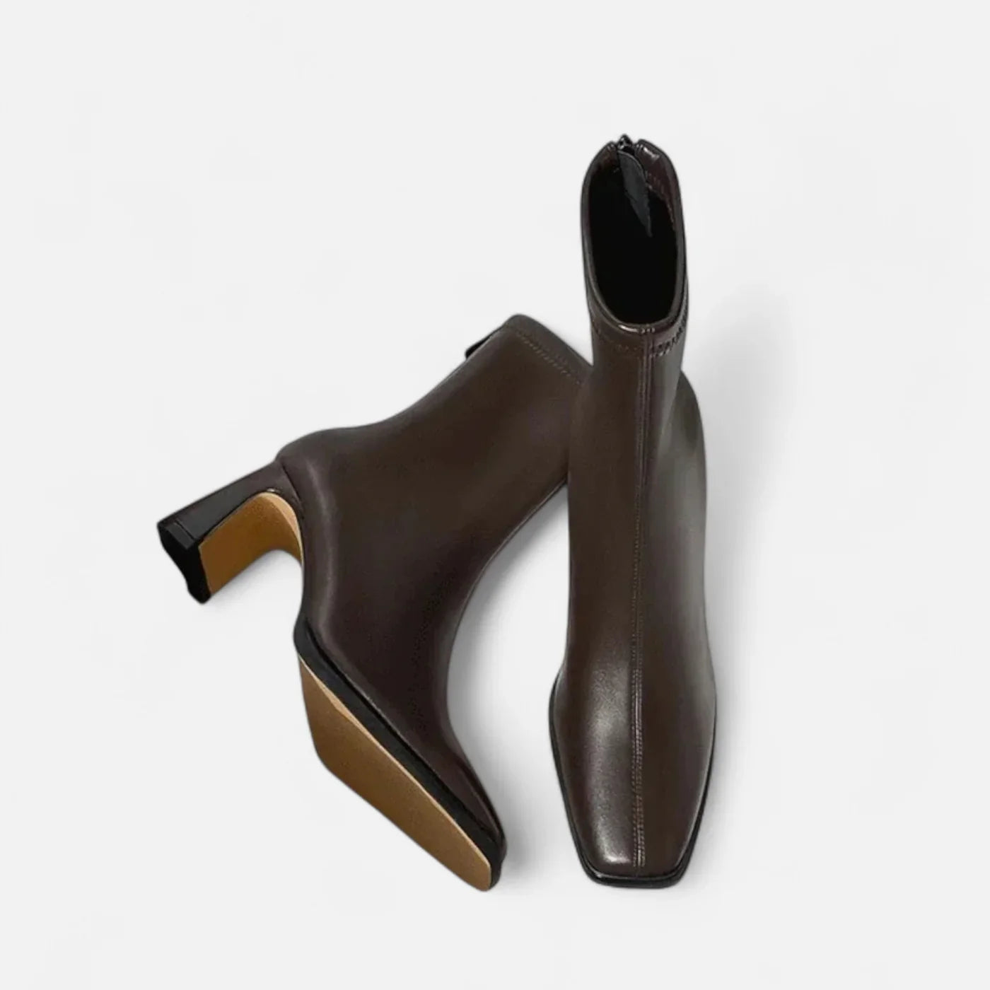 Madison Bottines Femme – Bottines Hiver Vintage à Bout Carré avec Doublure Chaude & Talon Bloc