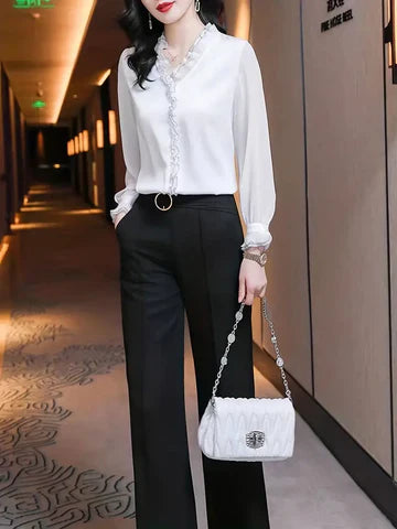 Halenka Erin pro ženy - Elegantní top s dlouhými rukávy v klasických barvách a pohodlném střihu