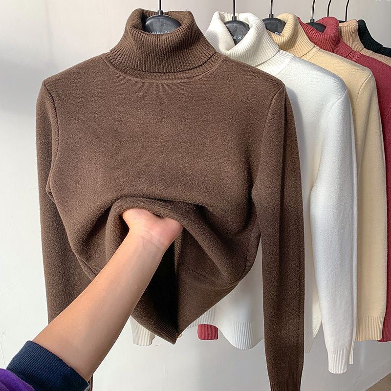 Milani Pull Col Roulé Femme – Sweat Doublé Polaire Chaud & Coupe Décontractée d’Hiver