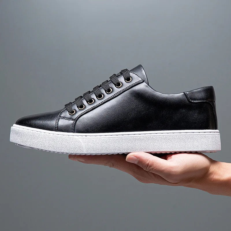 David Baskets en Cuir pour Homme – Baskets Élégantes en Cuir Véritable avec Semelle Confortable & Design Intemporel