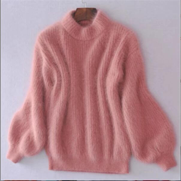 Emilie Pull Femme – Pull en Laine Tricoté Lâche Confortable & Élégant au Style Moderne