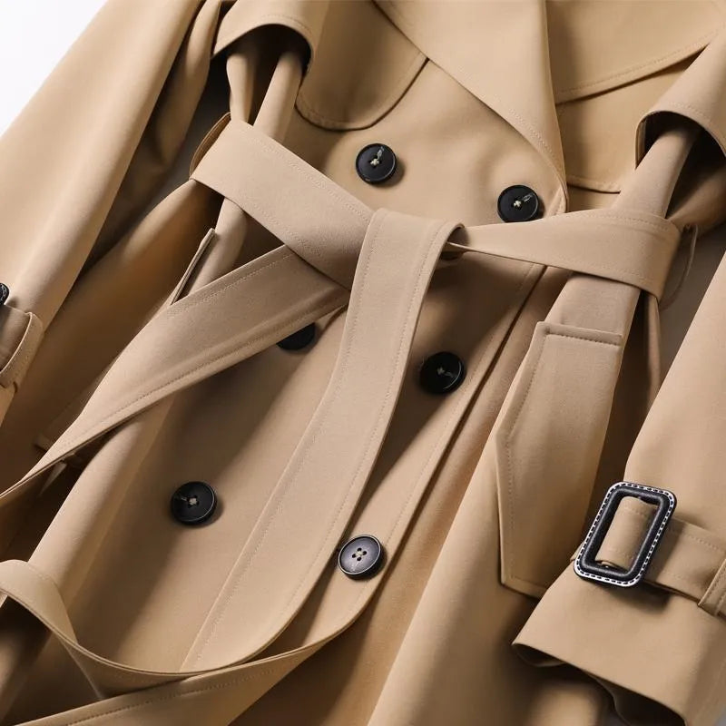 Emilia Trench Femme Élégant – Dlouhý elegantní a všestranný kabát pro všechna roční období