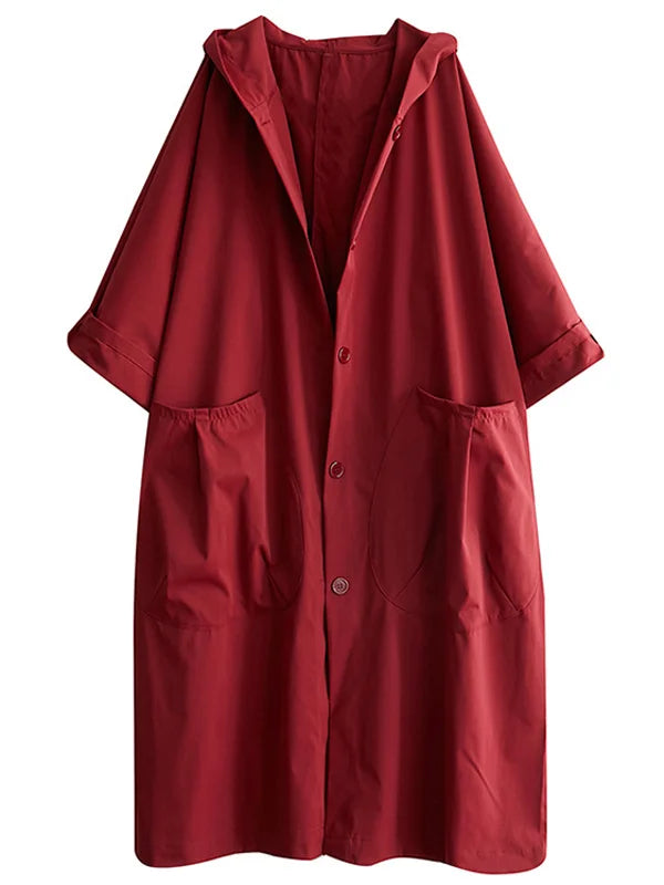 Selena Trenchcoat Femme – Longue Veste avec Capuche & Coupe Élégante pour Temps Pluvieux