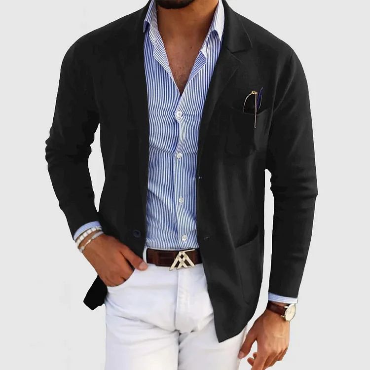 Elton Casual Men's Blazer – Elegant & Versatile Wool Blazer with Timeless Style