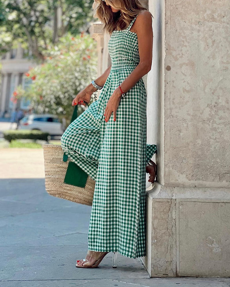 Sally Combinaison Femme – Vichy-Muster mit schmeichelhaftem Schnitt & leichtem sommerlichem Komfort