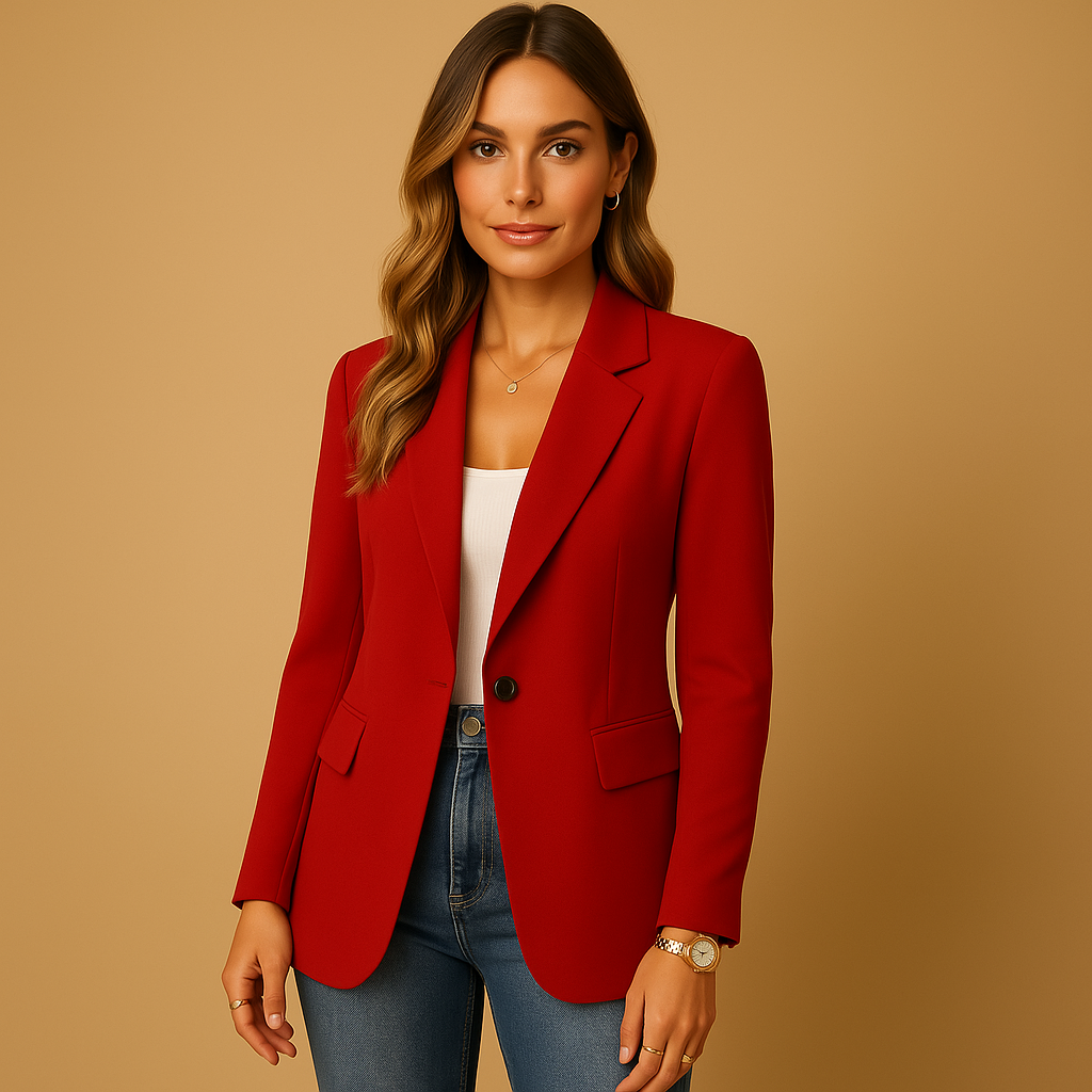 Kelly Blazer Femme Cintré – Veste Élégante avec Tissu Stretch & Coupe Structurée Pour Look Chic