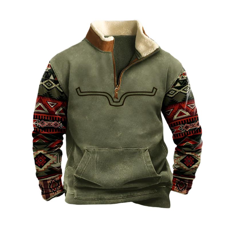Ravos Pull Homme – Sweat Zippé Chaud & Confortable au Style Moderne pour l’Automne