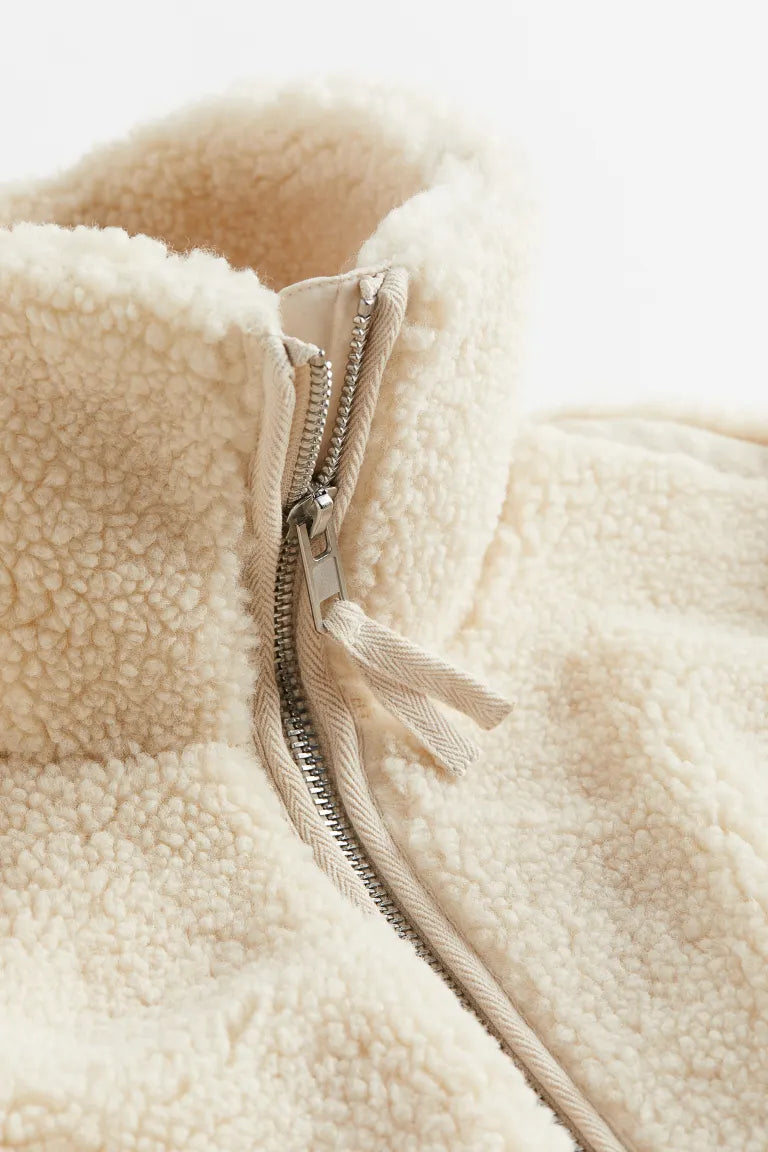 Fely Teddy Jas Dames – Warme Oversized Jas met Hoge Kraag & Ultra Zacht Stof