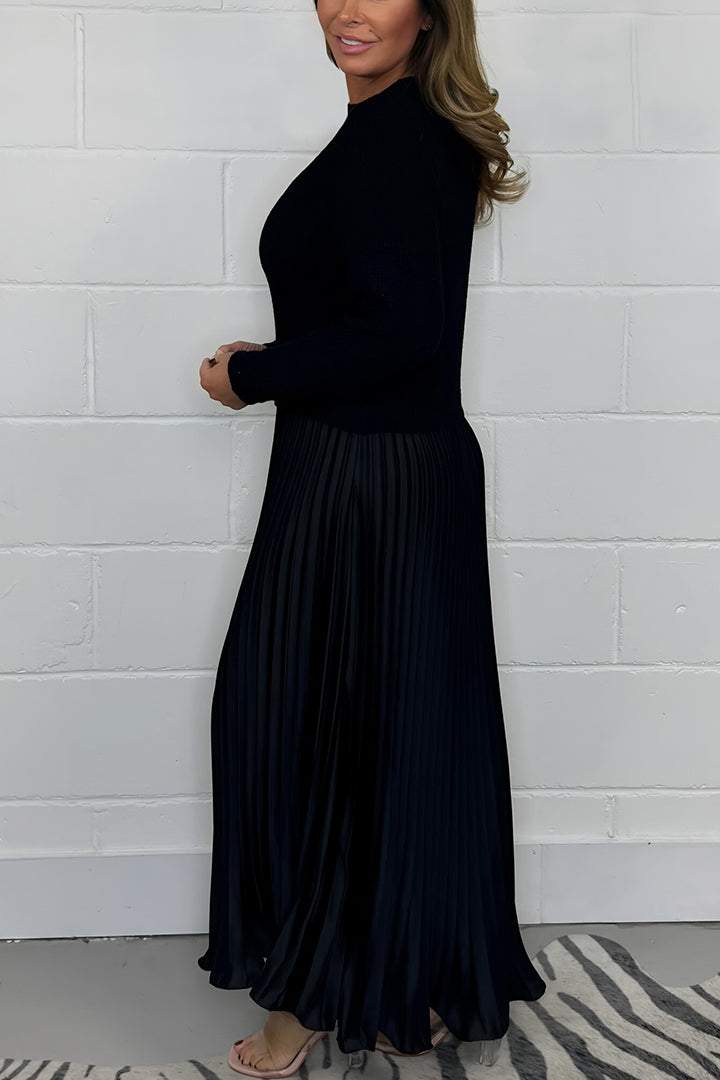 Elianna Robe Pull d’Automne pour Femme – Blød og varm strik med plisseret kant og elegant og behagelig pasform