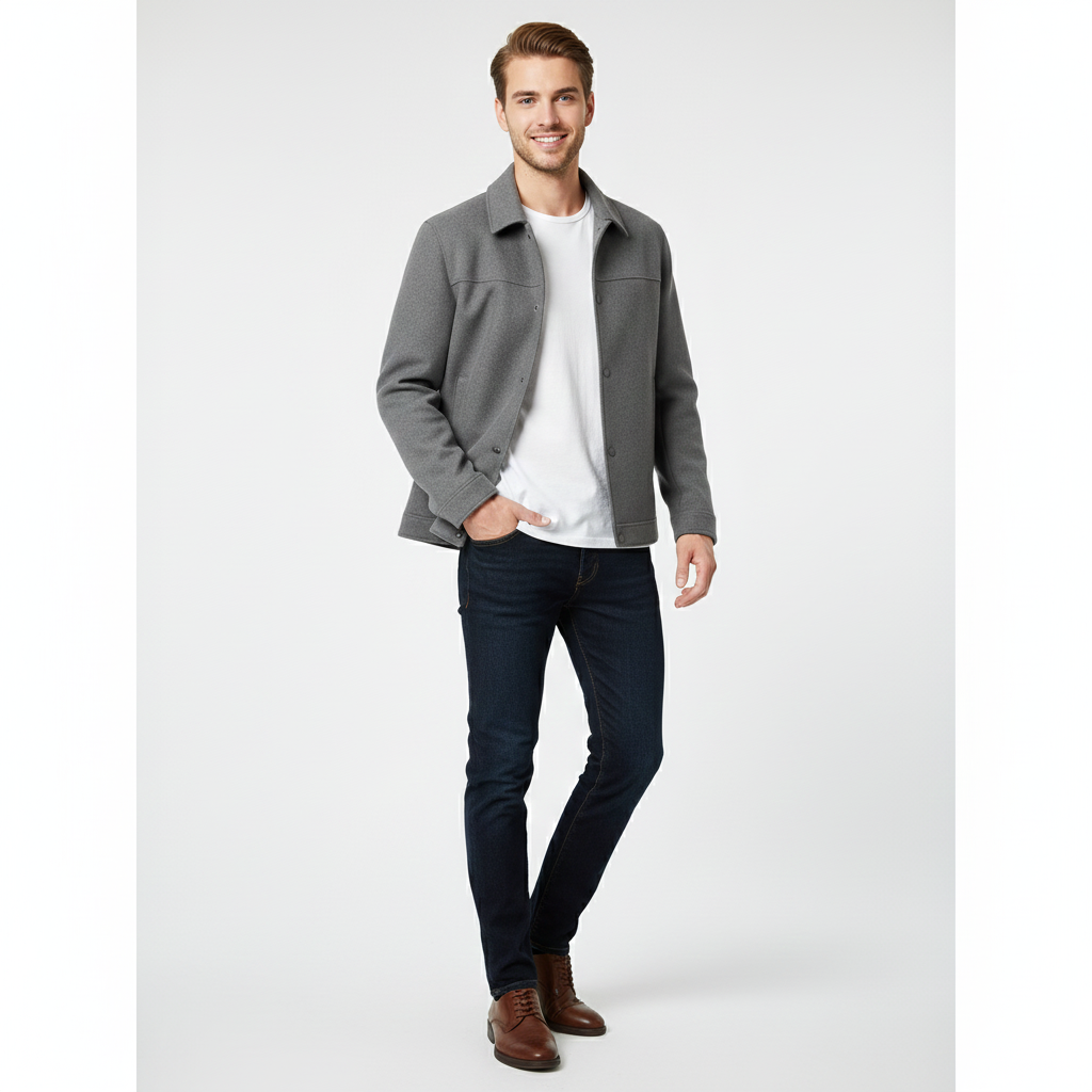 Hudson Pánský Vlněný Kabát Slim Fit – Moderní Design & Nadčasová Elegance
