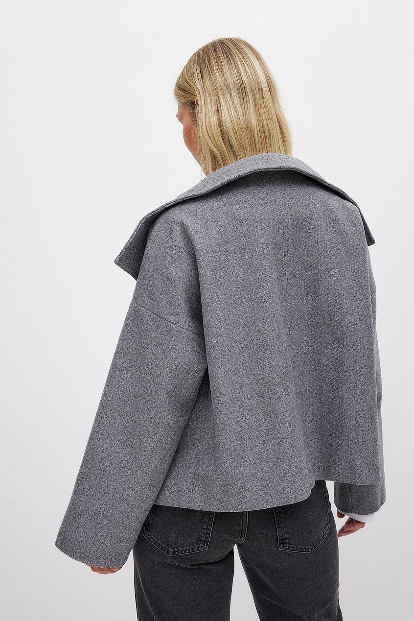 Zhane Women's Coat in Wool Blend – Warm Oversized Double-Breasted Jacket with Elegant Structured Cut