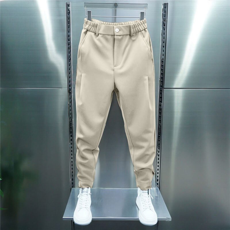 Leo Men's Stretch Pants – Modern slim pants with elastic waistband & smart casual style