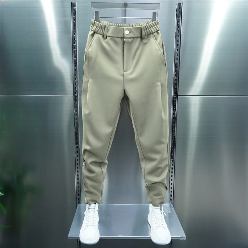 Leo Men's Stretch Pants – Modern slim pants with elastic waistband & smart casual style