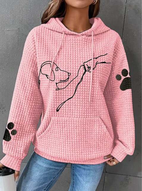 Lina női kapucnis pulóver – Meleg és kényelmes, puha bolyhos anyagból, laza stílusban