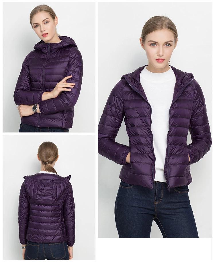 Piumino leggero da donna autunnale - Giacca di mezza stagione con cappuccio e comfort quotidiano