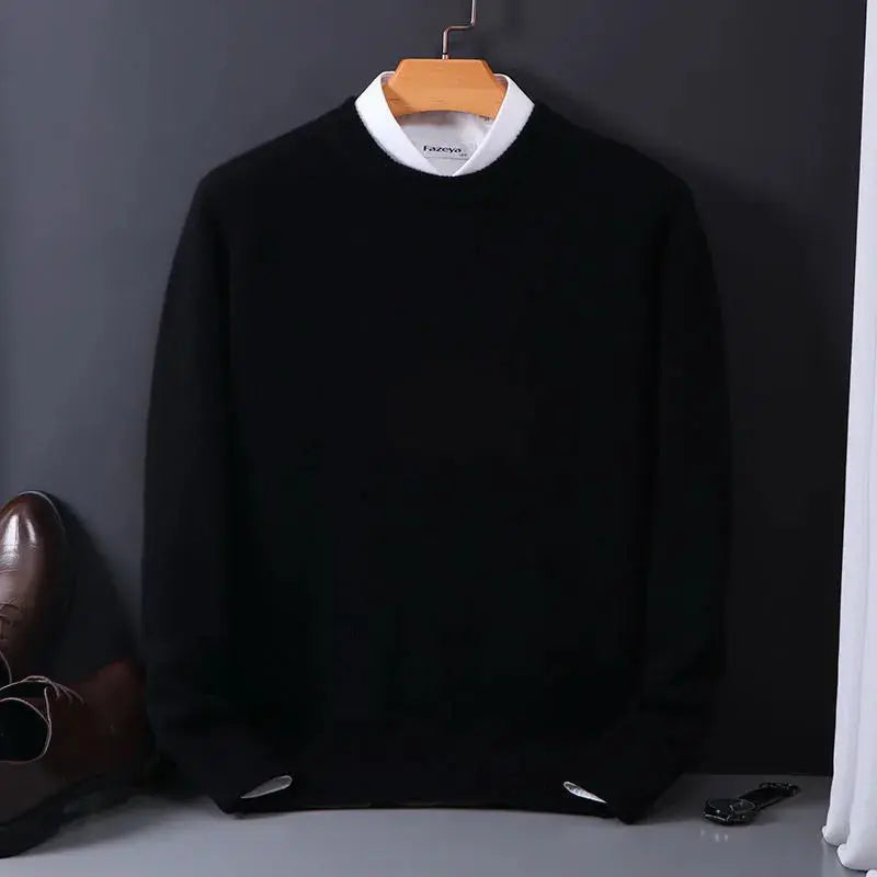 Richard Pull Férfi Kerek Nyakú – Elegáns Égkék & Kényelmes Kasmír Gyapjú Keverékből