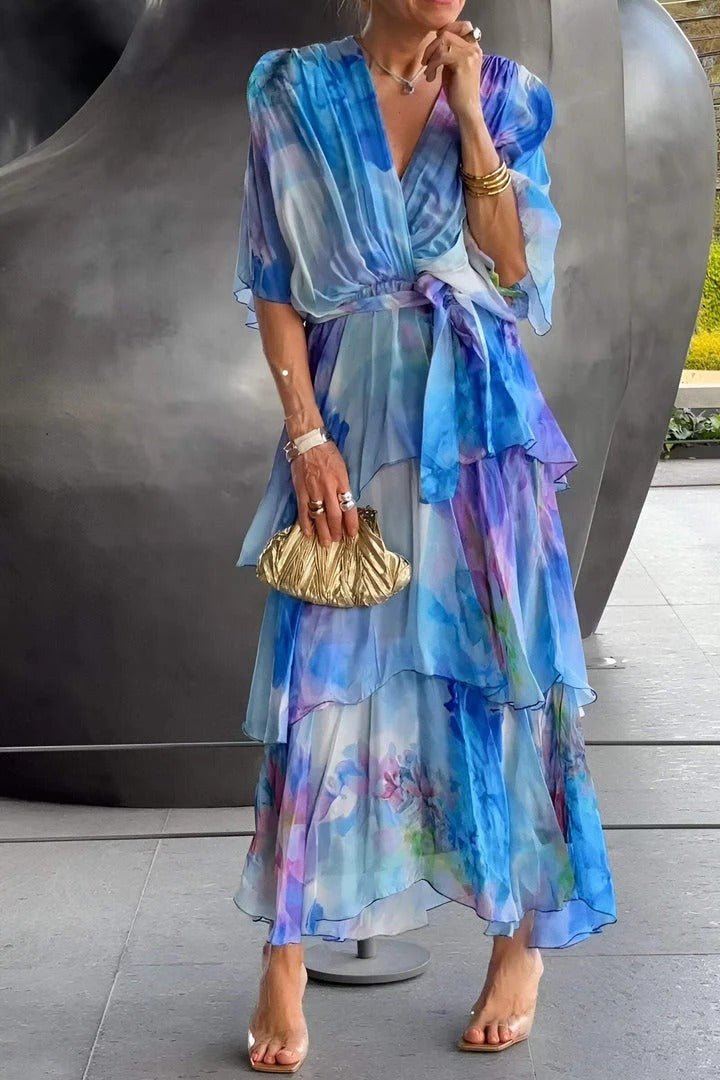 Anya Maxi Jurk Dames – Elegante & Vloeiende Lange Jurk voor Zomer, Chic & Comfortabel voor Elke Dag