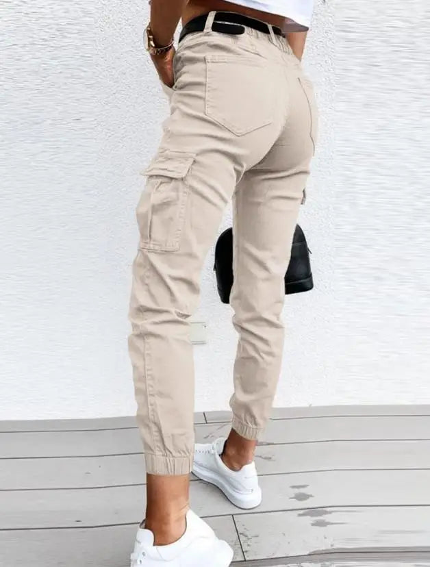 Jordyn Hoge Taille Cargo Broek Dames – Comfort, Trendy Stijl & Functionele Zakjes