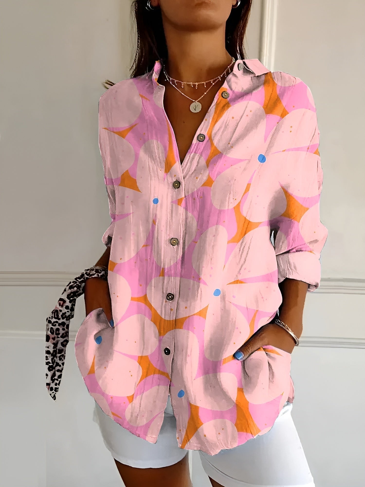 Haven Blouse Femme Chic – Blouse Élégante à Manches Longues pour Tenue Quotidienne ou Bureau