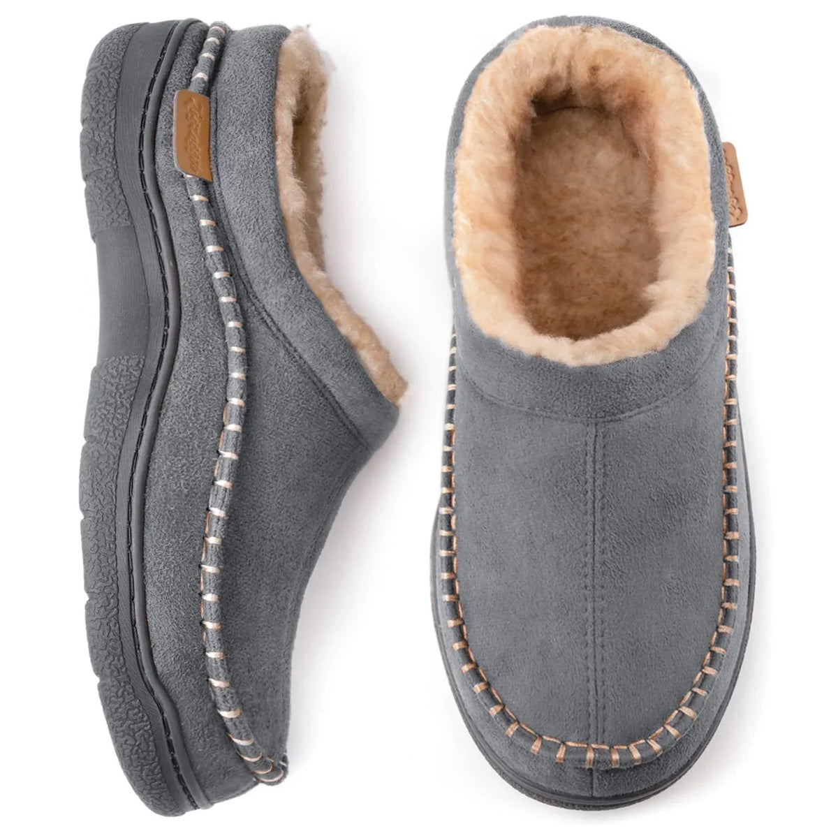 Virgel Chaussons Homme – Pantoufles Chaudes Doublées avec Semelle Antidérapante & Confort Optimal
