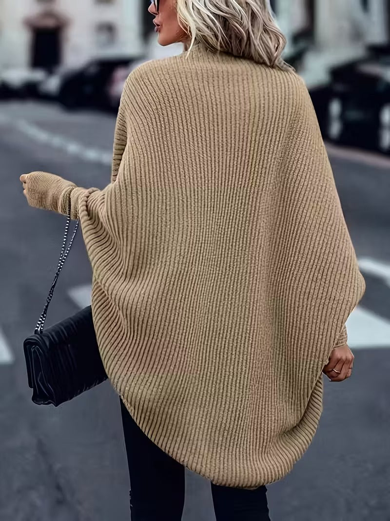 Madison Cardigan Tricoté Oversize para Mujer – Capa Invernal Suave con Corte Informal y Apertura en la Parte Delantera