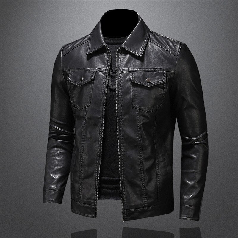 Robert Premium Leren Herenjas – Tijdloze Stijl, Duurzaam & Elegant