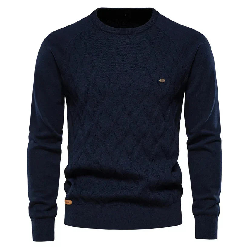 Zethar Pulover Bărbați – Pulover Tricotat Elegant & Cald cu Guler Rotund pentru Iarnă