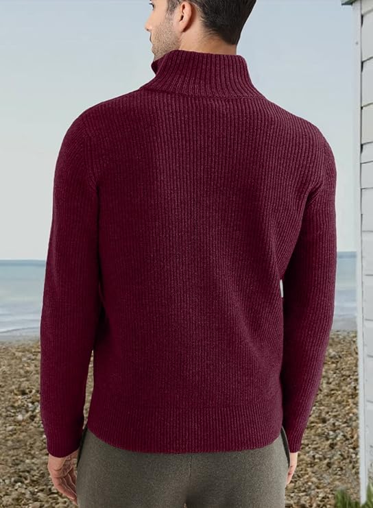 Trenton Pull Homme – Demi-Zip Moderne & Confortable au Style Italien Élégant