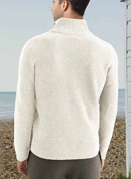 Trenton Pull Homme – Demi-Zip Moderne & Confortable au Style Italien Élégant