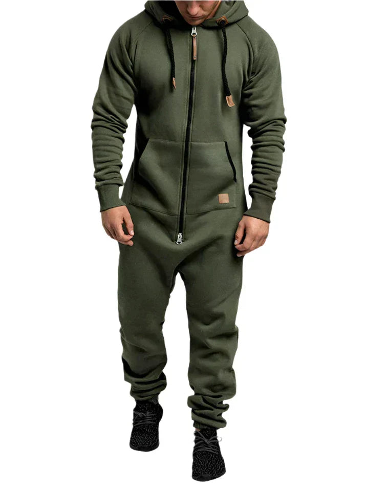 Riston Combinaison Homme – Combinaison à Capuche Chaude en Polaire Douce & Style Décontracté