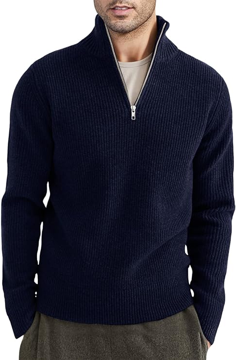 Trenton Pull Homme – Demi-Zip Moderne & Confortable au Style Italien Élégant