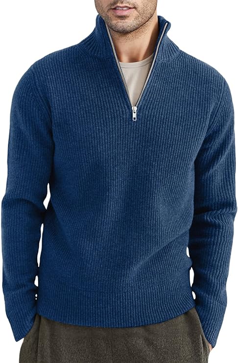 Trenton Pull Homme – Demi-Zip Moderne & Confortable au Style Italien Élégant