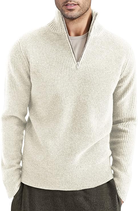 Trenton Pull Homme – Demi-Zip Moderne & Confortable au Style Italien Élégant