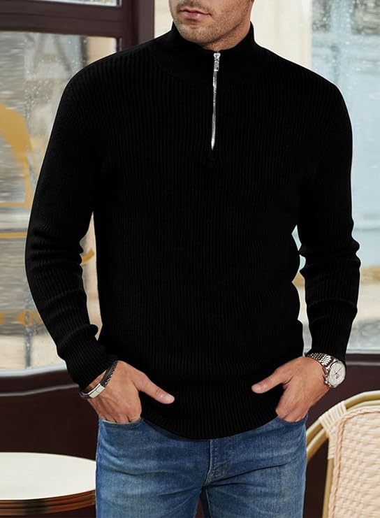 Trenton Muški Pulover – Poluzip Moderan i Udoban u Elegantnom Talijanskom Stilu