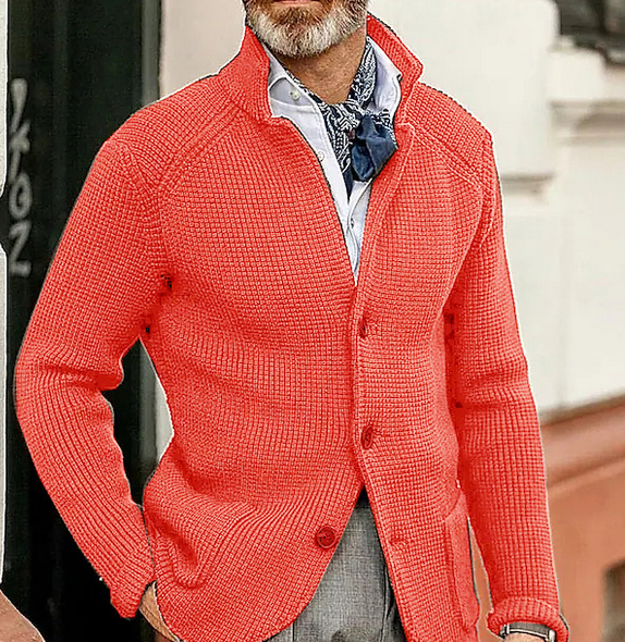 Edward Blazer Férfi Vintage – Elegáns Álló Gallér, Hosszú Ujjú & Időtlen Stílus